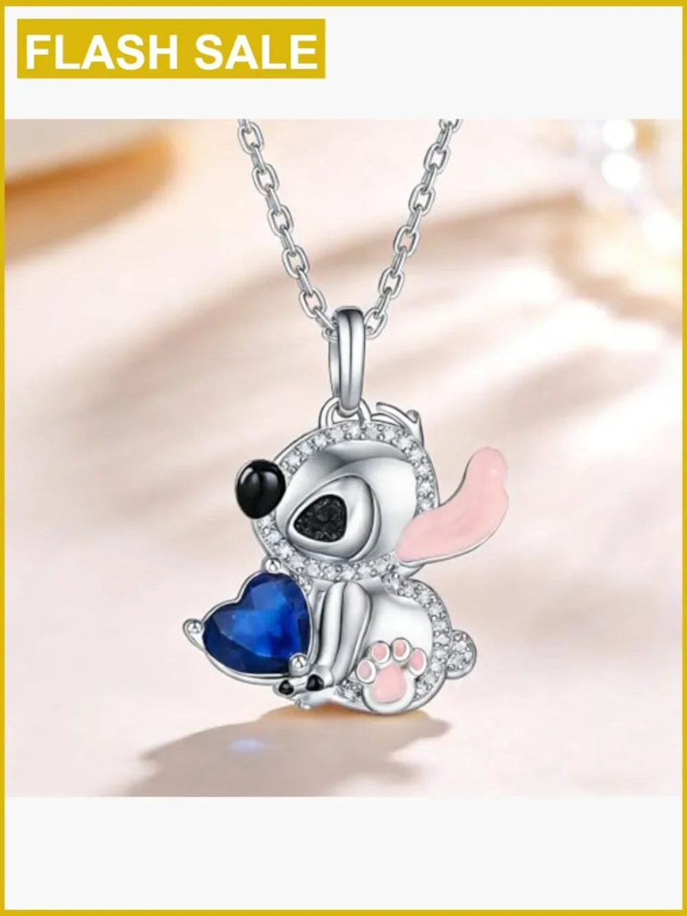Cartoon Pendant Necklace for Girls 20 inch Stainless Steel